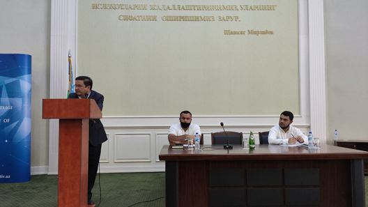 16 Сентября текущего года для повышения знаний и навыков по вопросам обеспечения информационной и кибербезопасности был проведен семинар  для сотрудников Агентства по управлению государственными активами Республики Узбекистан